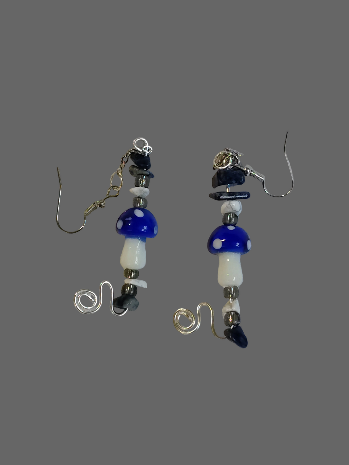Sapphire Shrooms™ Dangle Earrings | Lapis Lazuli Healing Jewelry
