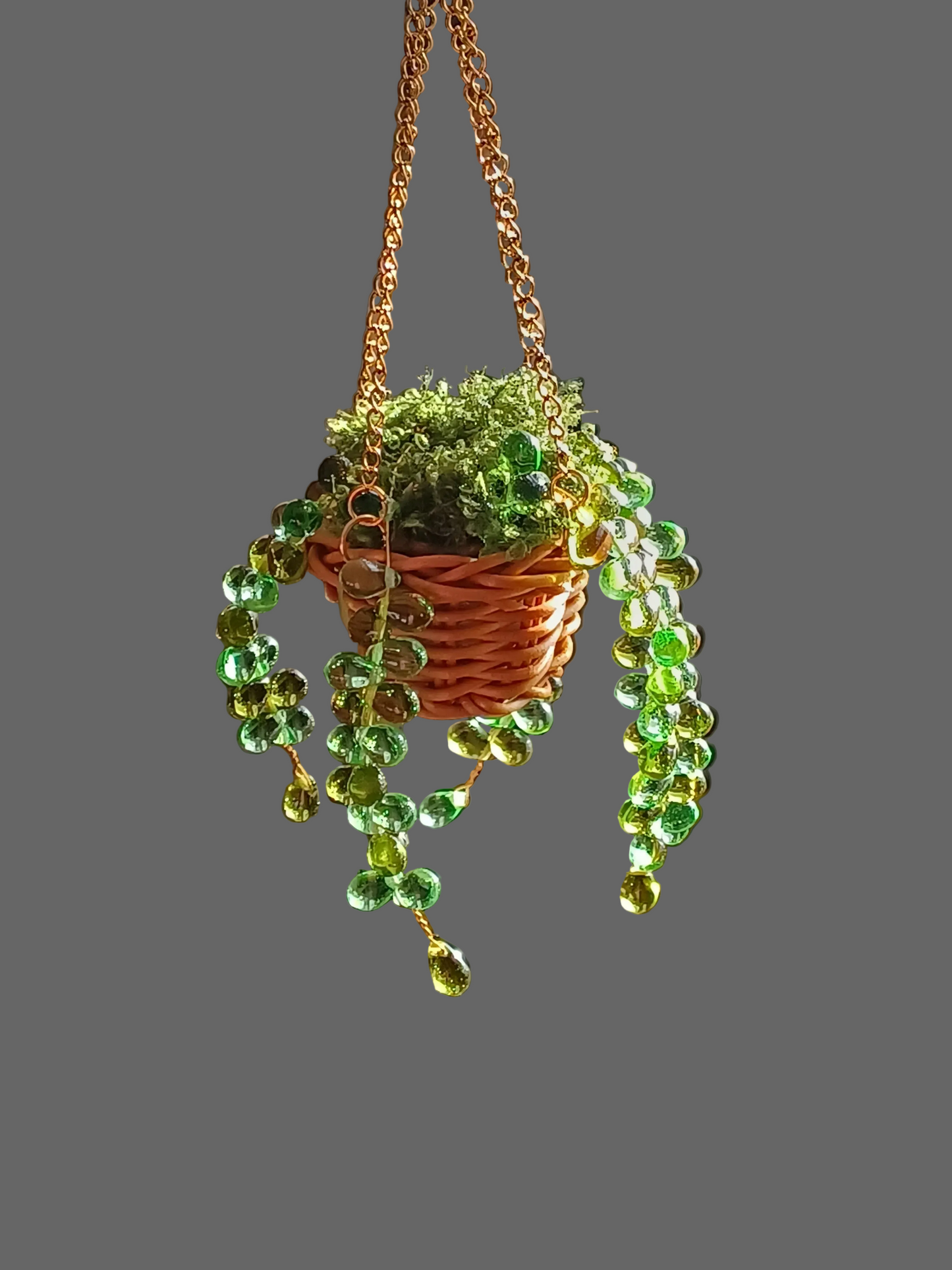 The Moss Maiden's Mischief™ | Handmade Czech Glass Hanging Decór