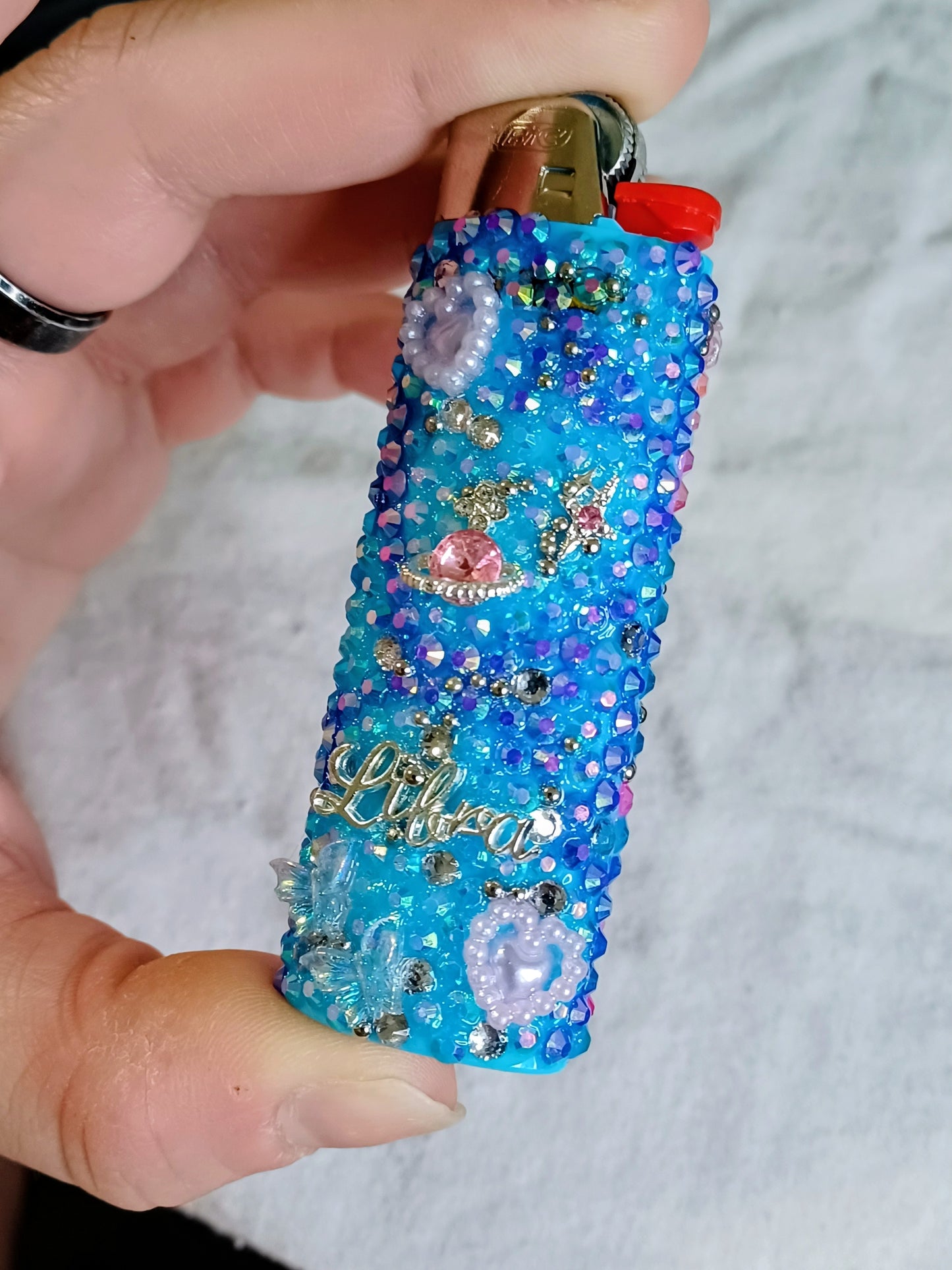 Libra Glam Lighter | Handmade Bedazzled Zodiac Glam Lighter