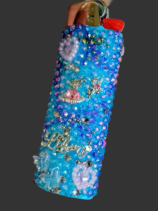 Libra Glam Lighter | Handmade Bedazzled Zodiac Glam Lighter