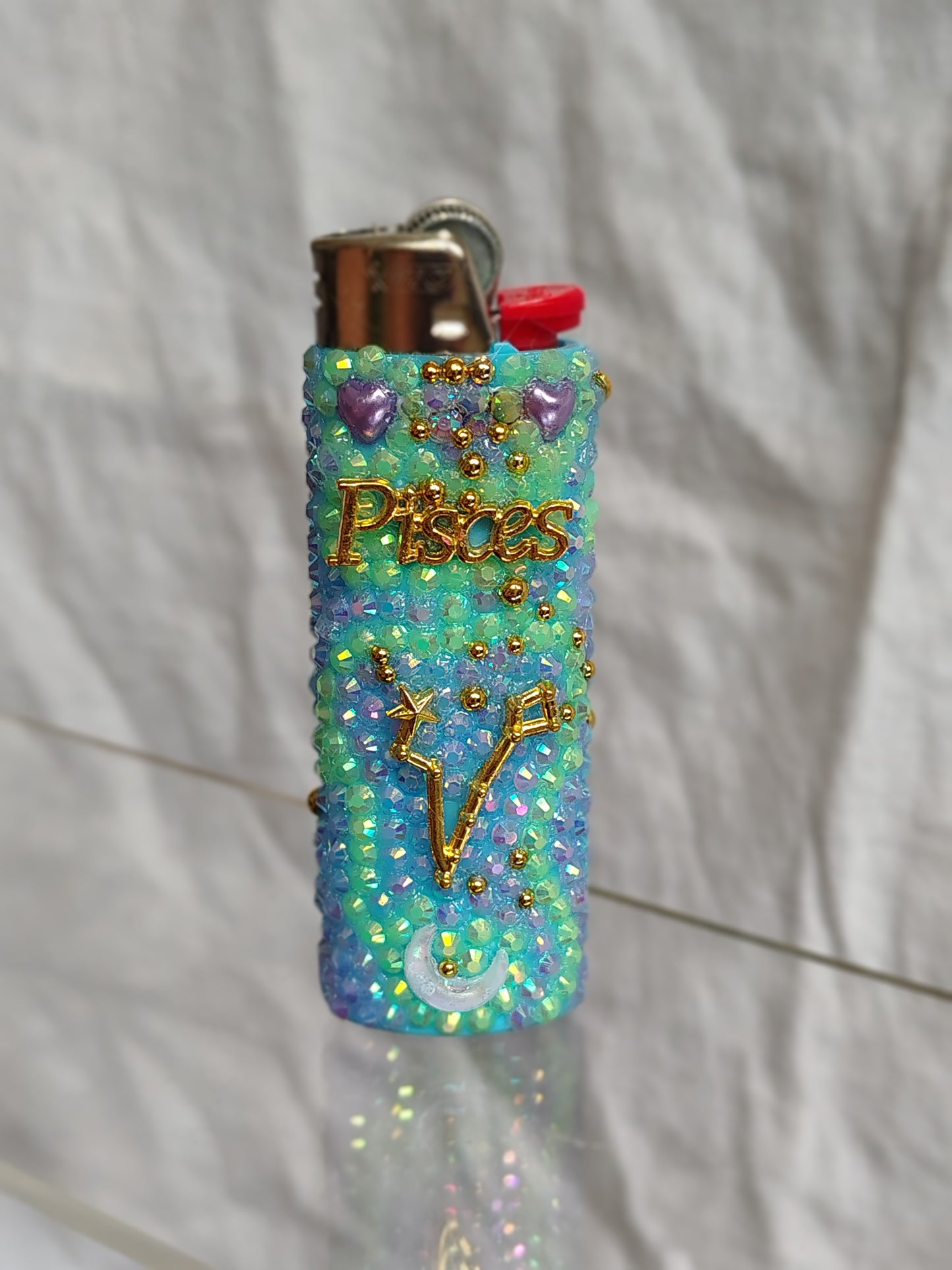 Pisces Glam Lighter | Handcrafted Bedazzled Astrology Glam Lighter