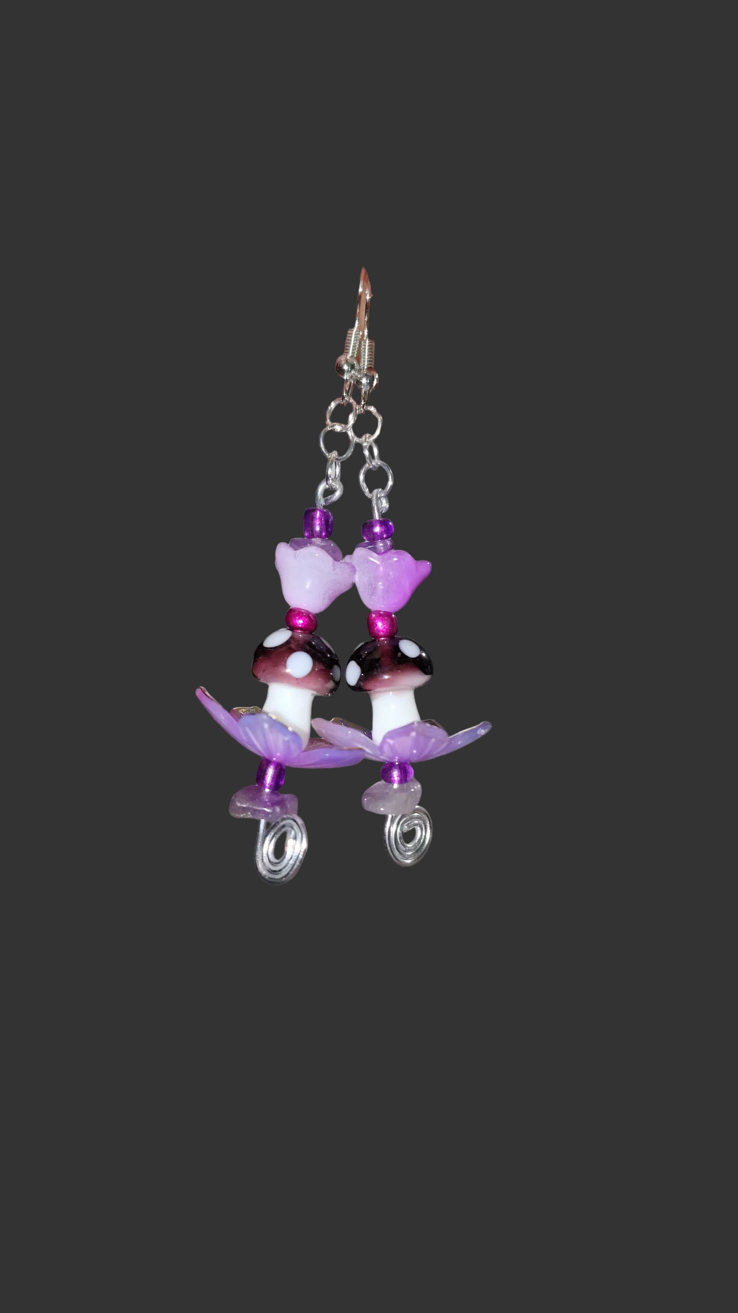 Fae's Blossom™ Earrings | Handmade Whimsical Amethyst Accessories