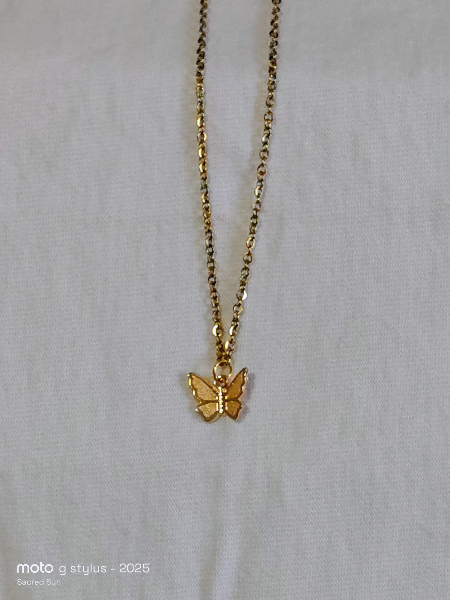 Golden Flutter™ Necklace | Handmade Dainty Gold Butterfly Pendant Choker for Adults & Children