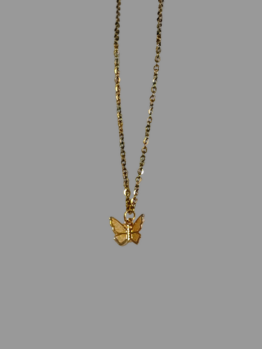 Golden Flutter™ Necklace | Handmade Dainty Gold Butterfly Pendant Choker for Adults & Children