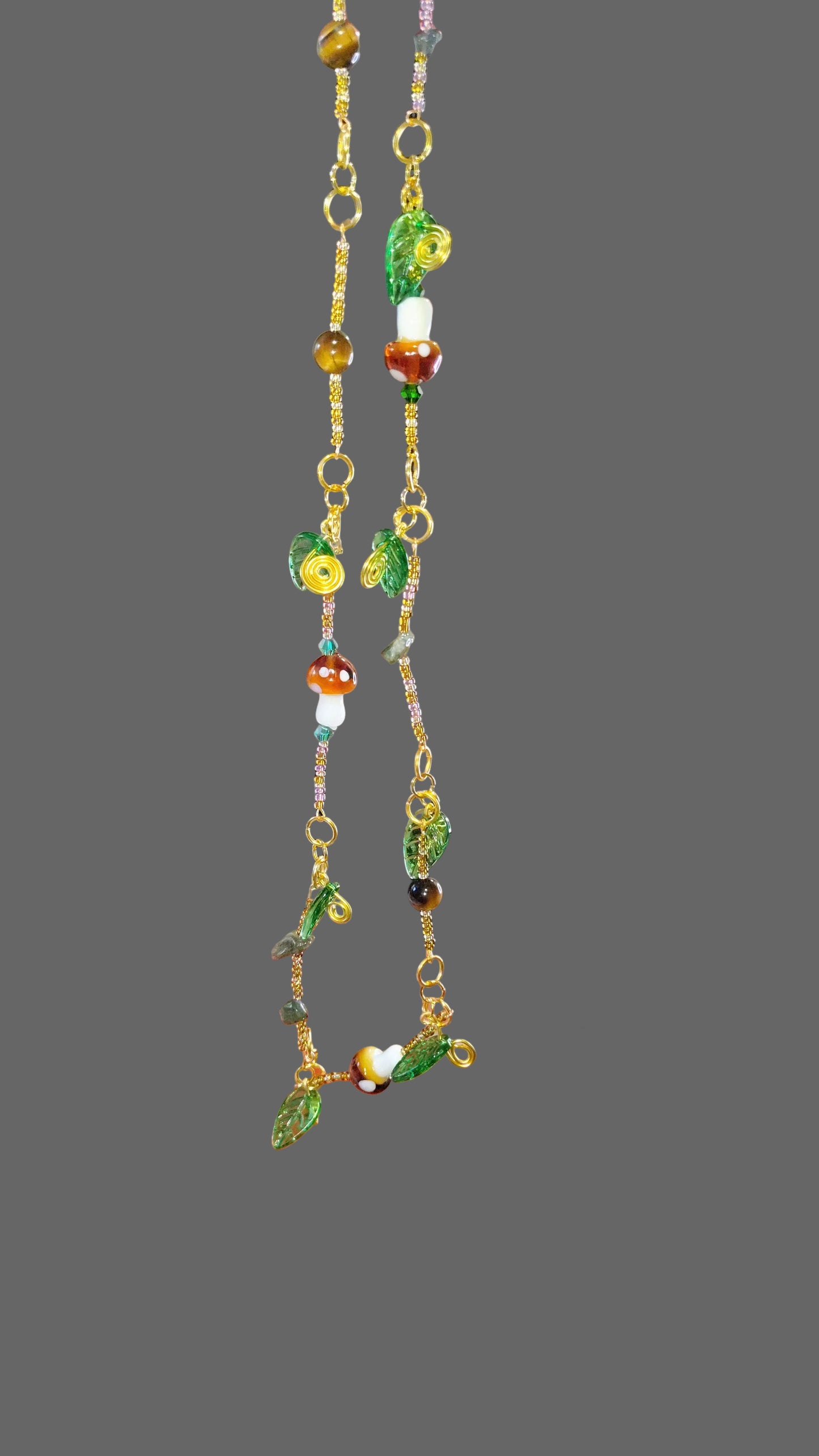 Woodland Wanderer™ Necklace | Handmade Whimsical Tiger's Eye Necklace
