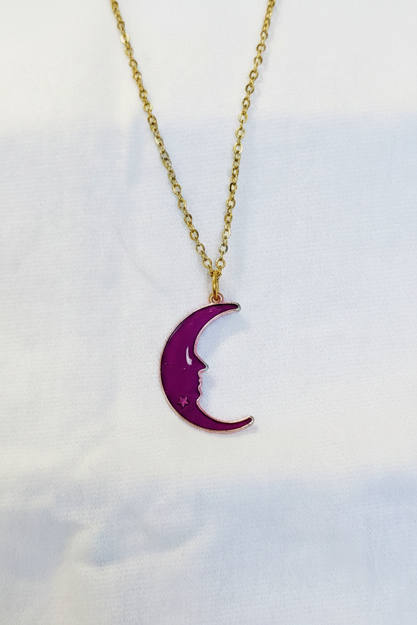 Velvet Moon Necklace™ | Handmade Astrology Moon Charm Necklace
