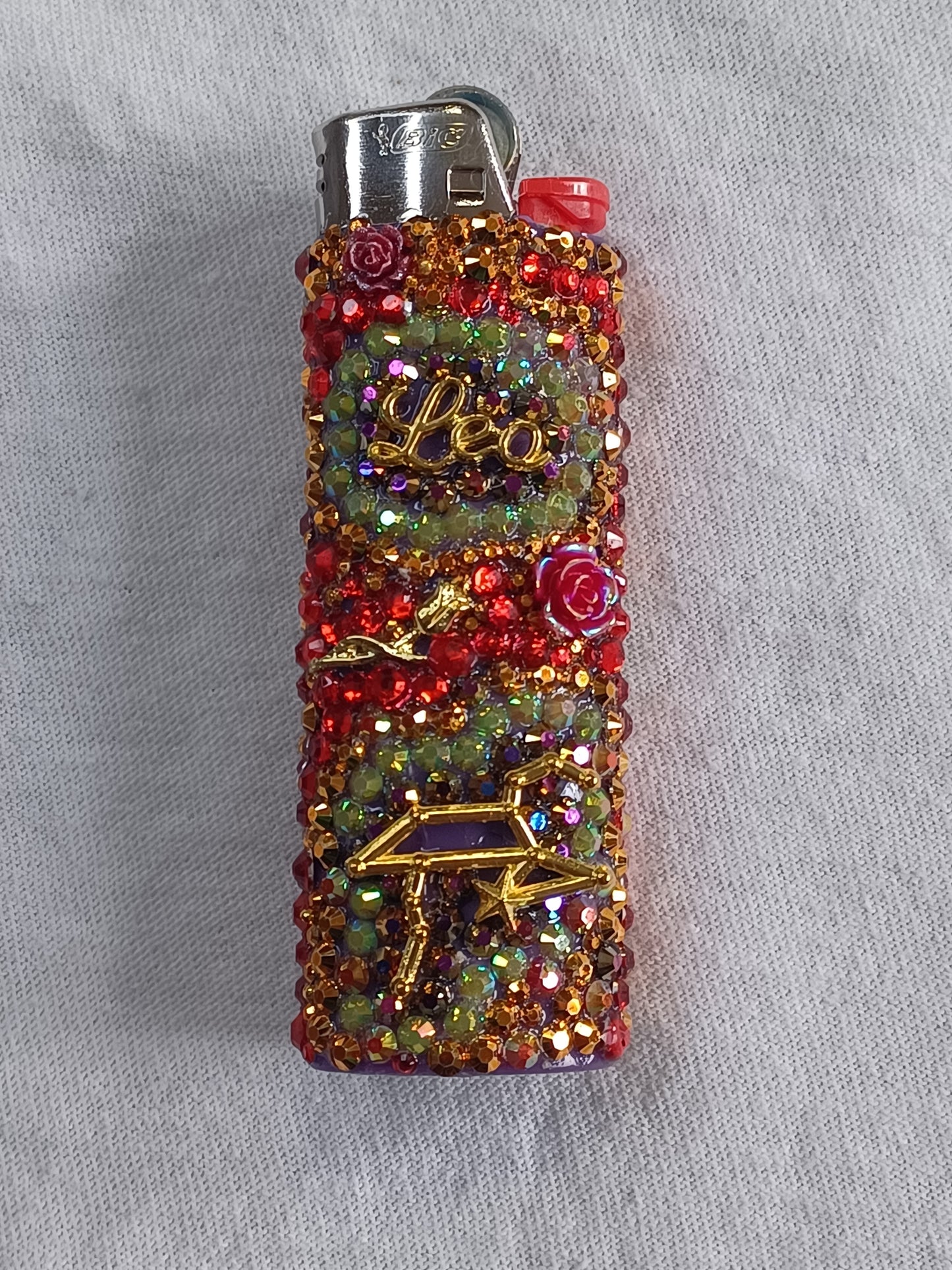 Leo Glam Lighter | Handcrafted Bedazzled Zodiac Glam Lighter