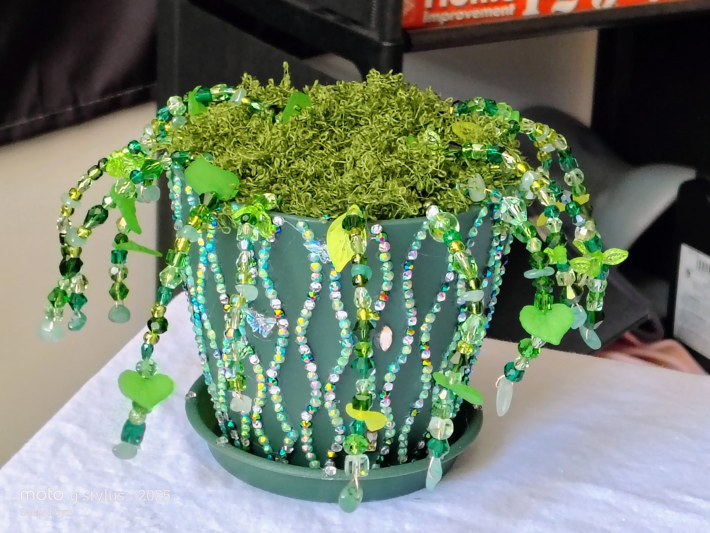 Fairy Prosperity Garden™ | Handmade Green Aventurine Crystal Planter Spiritual Home Decor