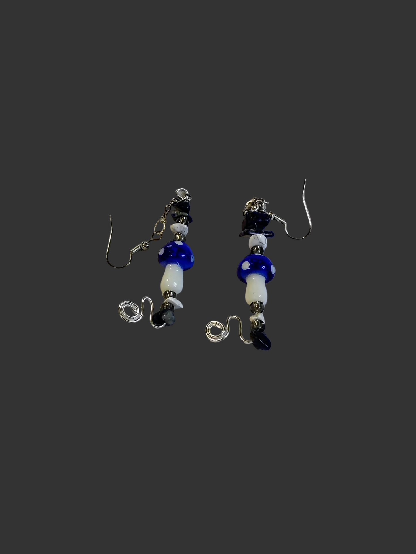 Sapphire Shrooms™ Dangle Earrings | Lapis Lazuli Healing Jewelry
