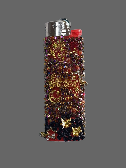 Aries Glam Lighter | Handcrafted Bedazzled Astrology Glam Lighter