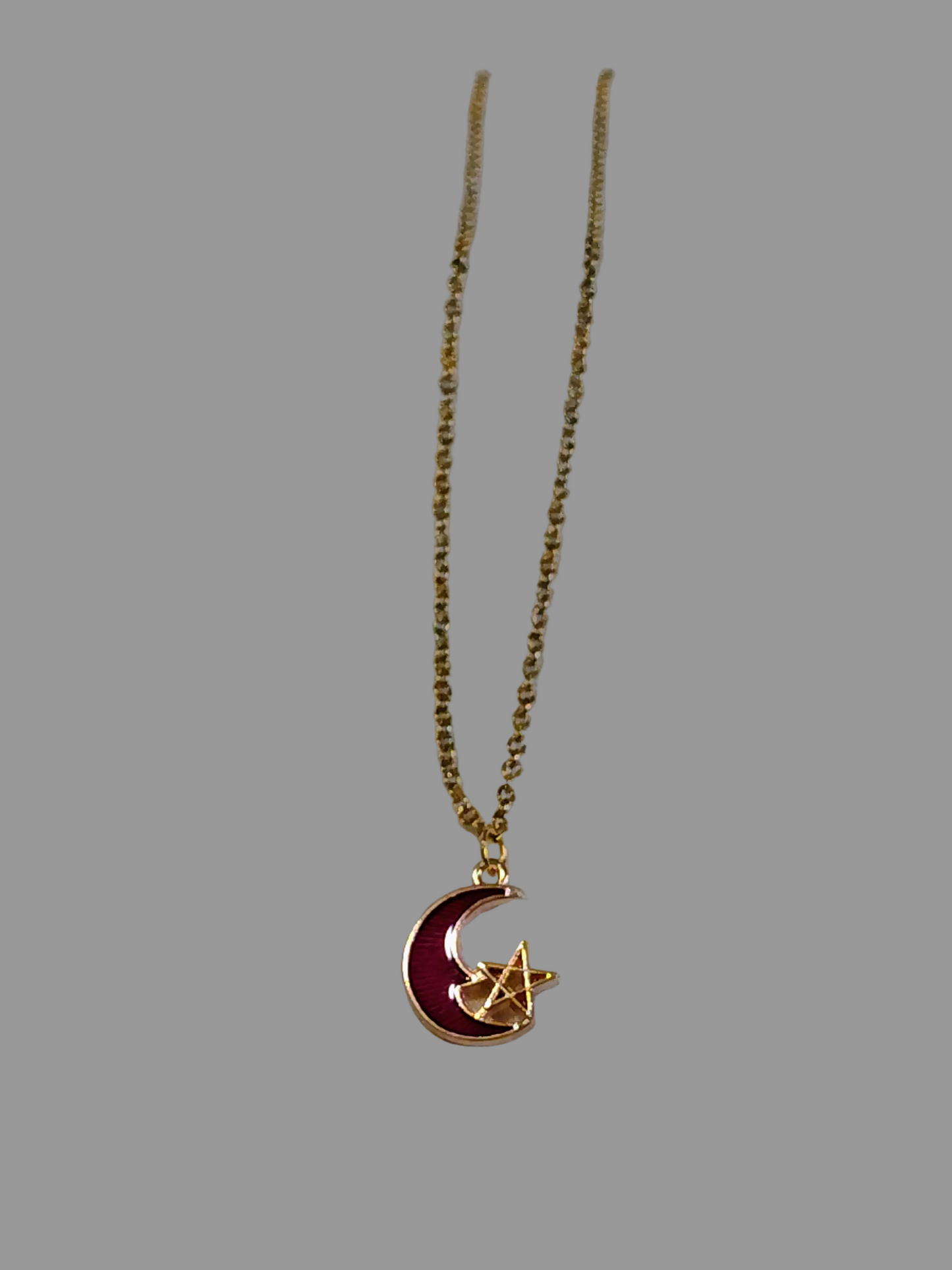Crimson MoonSpell™ Choker | Handmade Celestial Moon Star Choker Necklace for Children and Adults