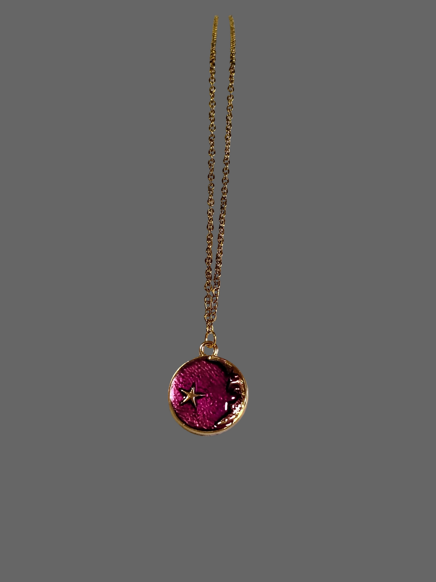 Violet Stardust Moon™ Necklace | Handmade Dreamy Celestial Jewelry for Children and Adults