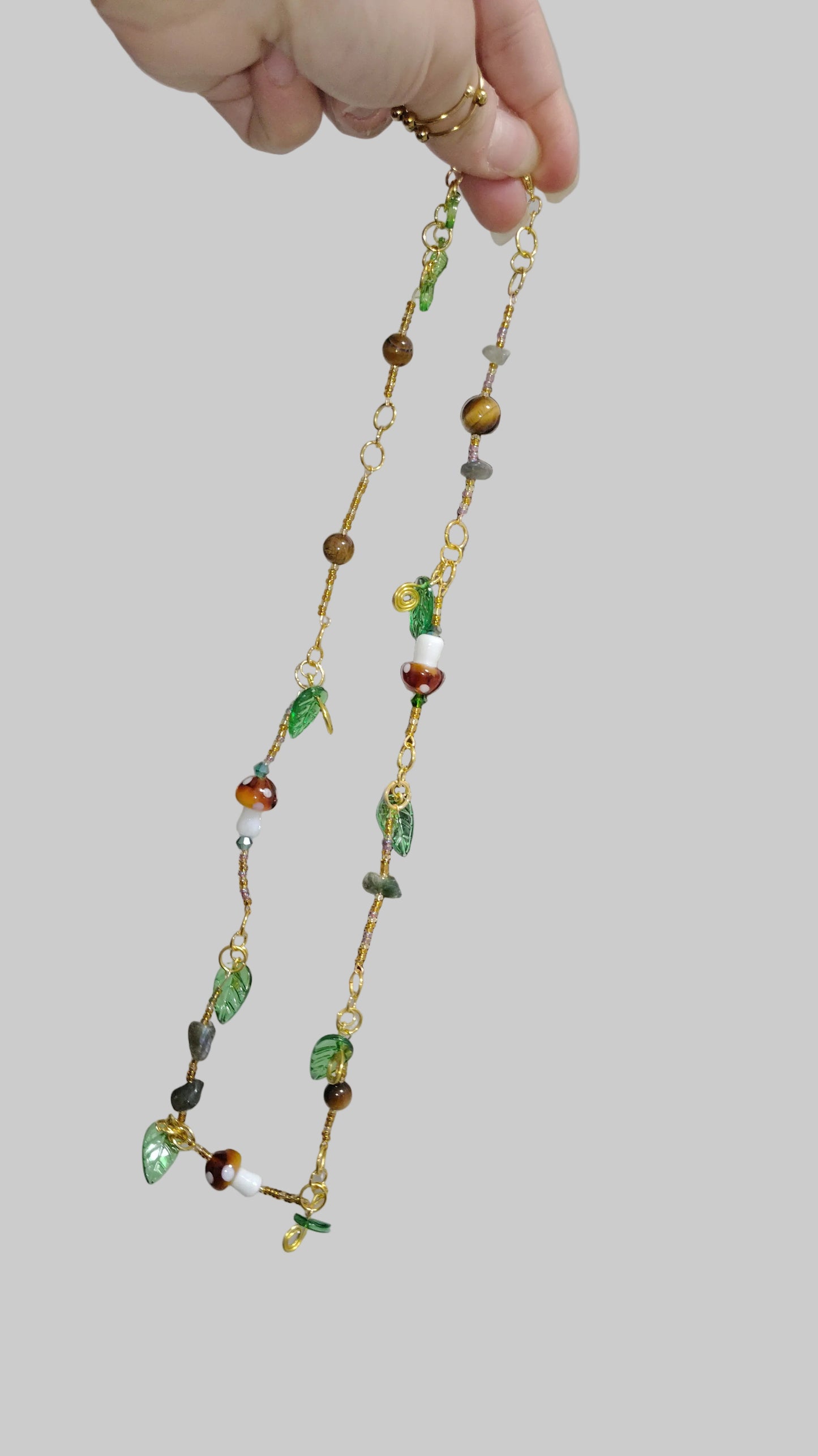 Woodland Wanderer™ Necklace | Handmade Whimsical Tiger's Eye Necklace
