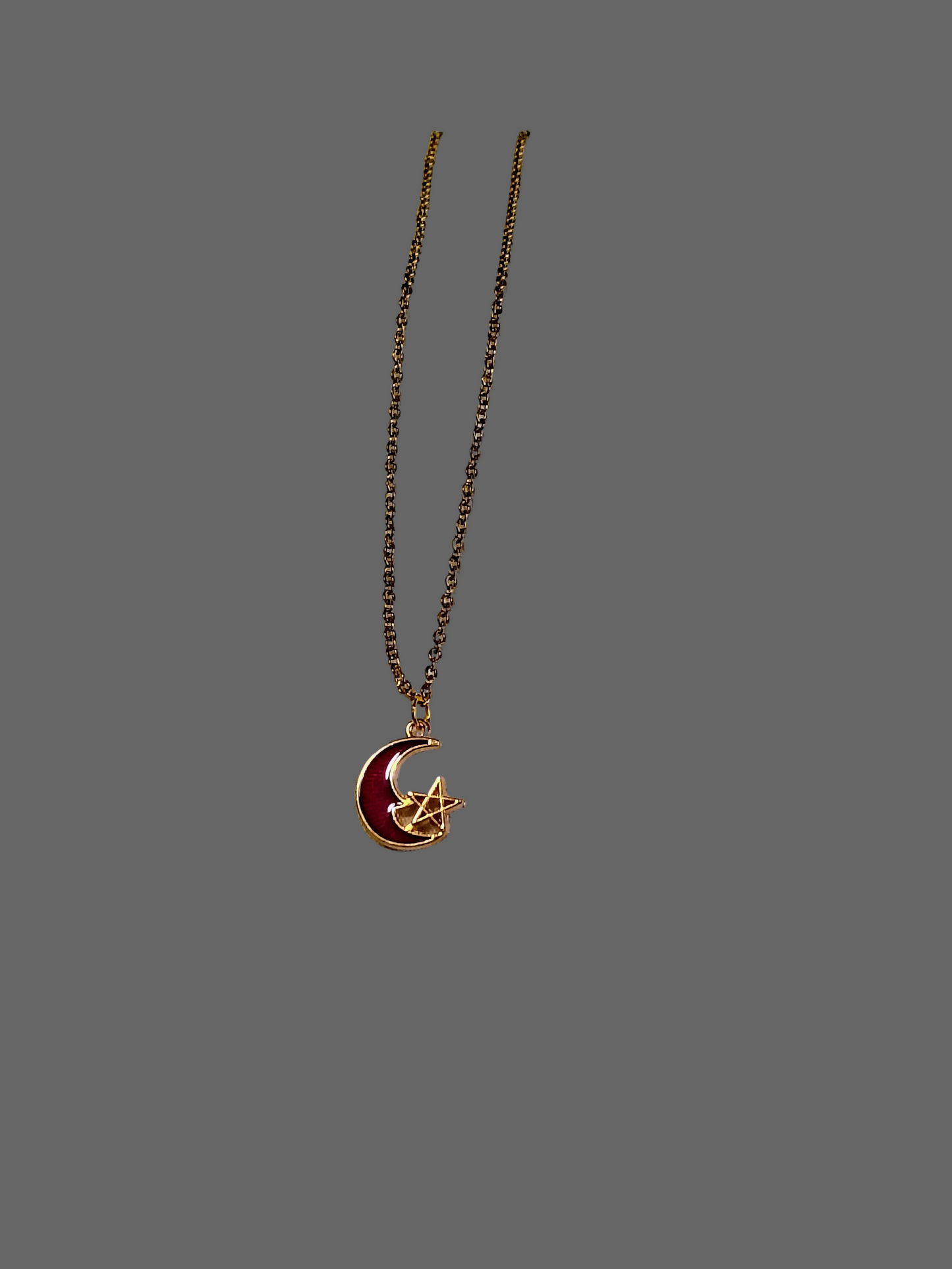 Crimson MoonSpell™ Choker | Handmade Celestial Moon Star Choker Necklace for Children and Adults