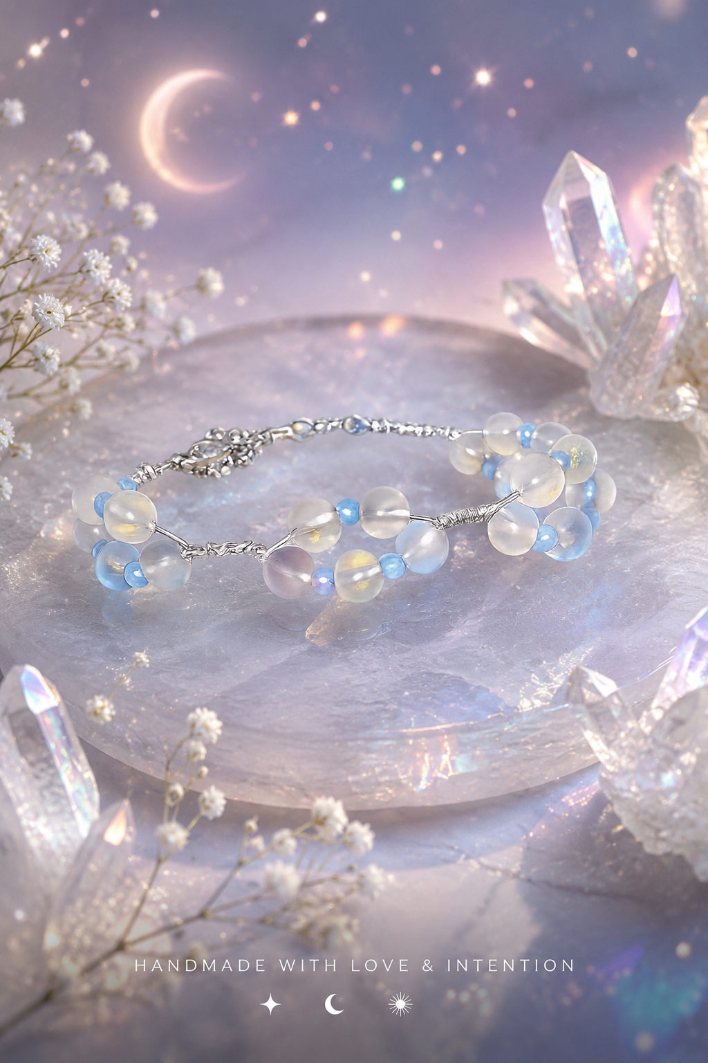 Moondew Serenity Bracelet | Handmade Celestial-Inspired Beaded Bracelet
