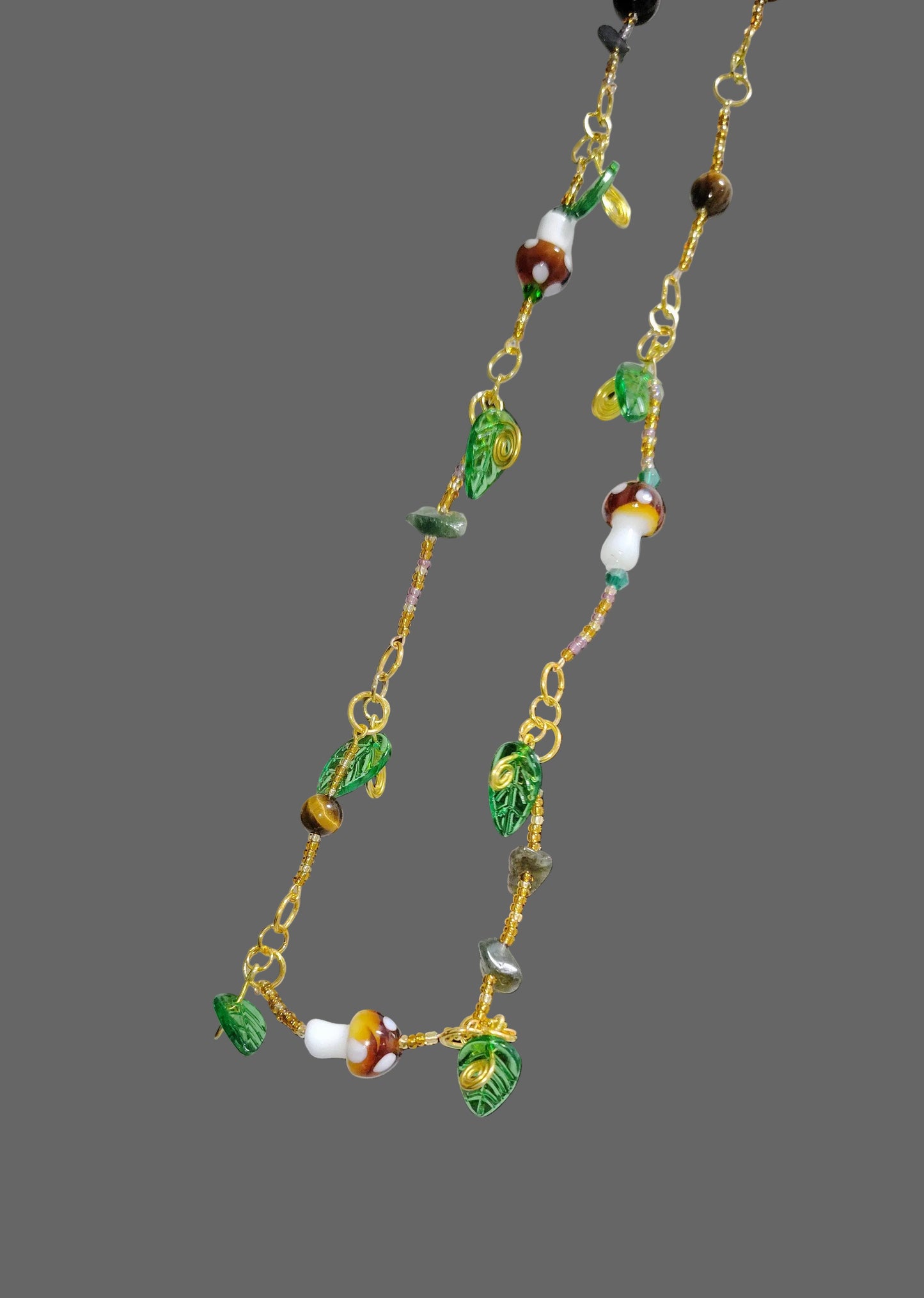 Woodland Wanderer™ Necklace | Handmade Whimsical Tiger's Eye Necklace