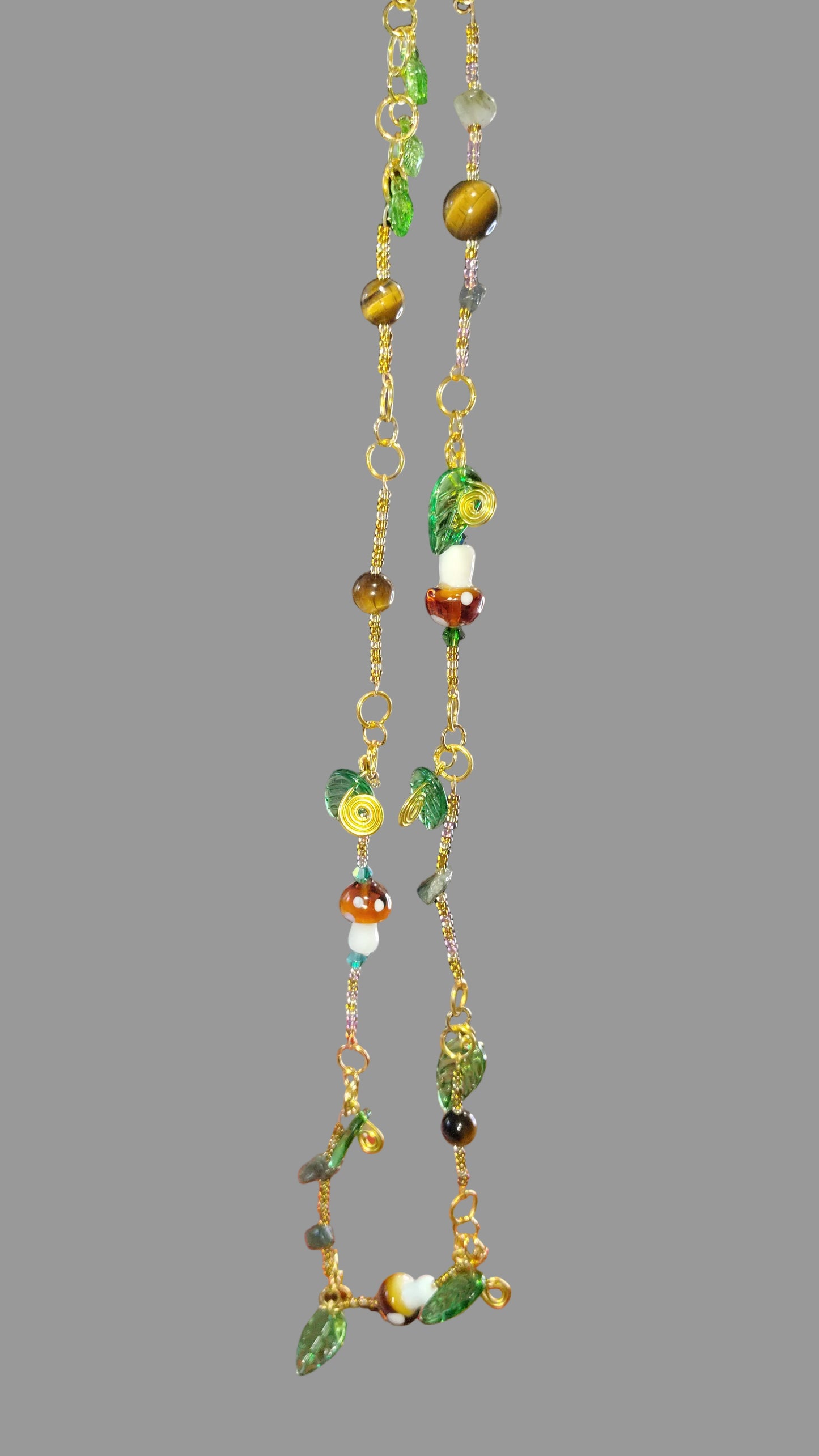 Woodland Wanderer™ Necklace | Handmade Whimsical Tiger's Eye Necklace