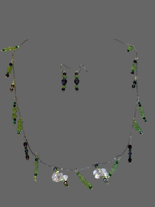 The Wild Feminine Vine™ Waist Chain & Earring Set | Handmade Czech Glass Waist Jewelry Sets