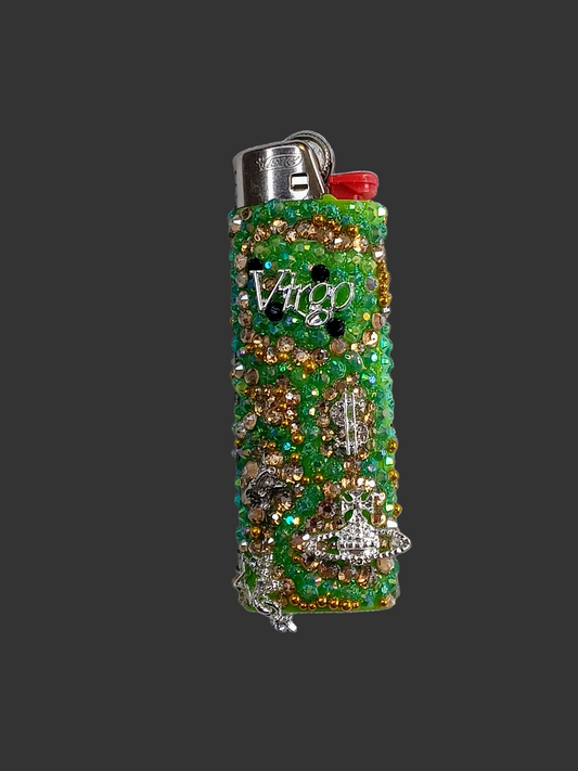 Virgo Glam Lighter | Handmade Bedazzled Zodiac Glam Lighter