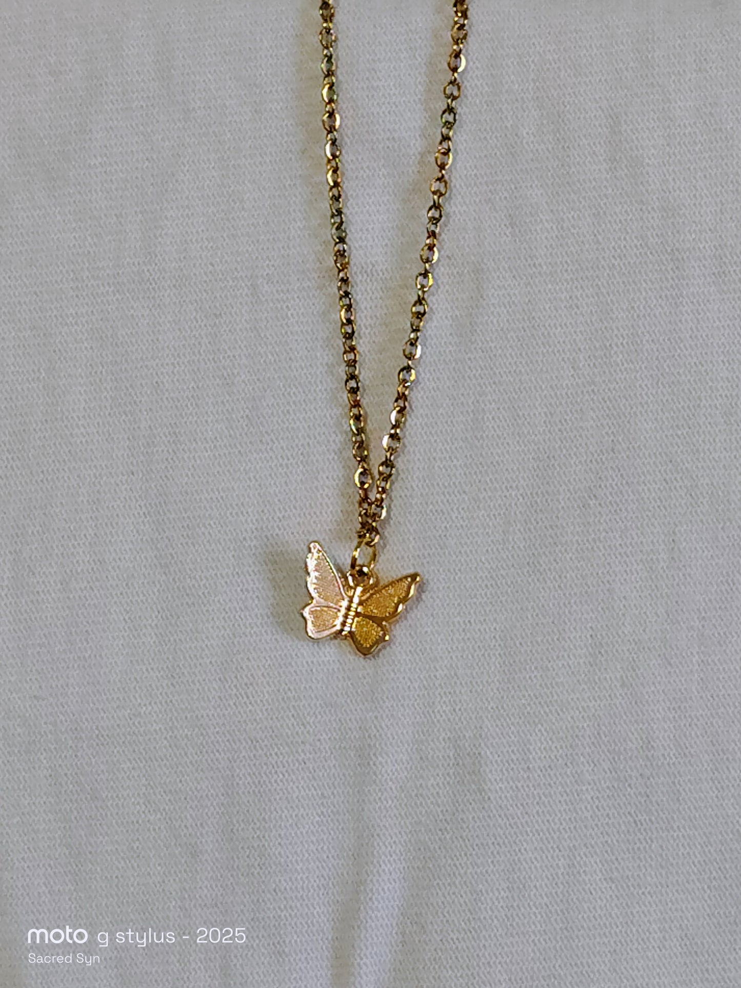 Golden Flutter™ Necklace | Handmade Dainty Gold Butterfly Pendant Choker for Adults & Children
