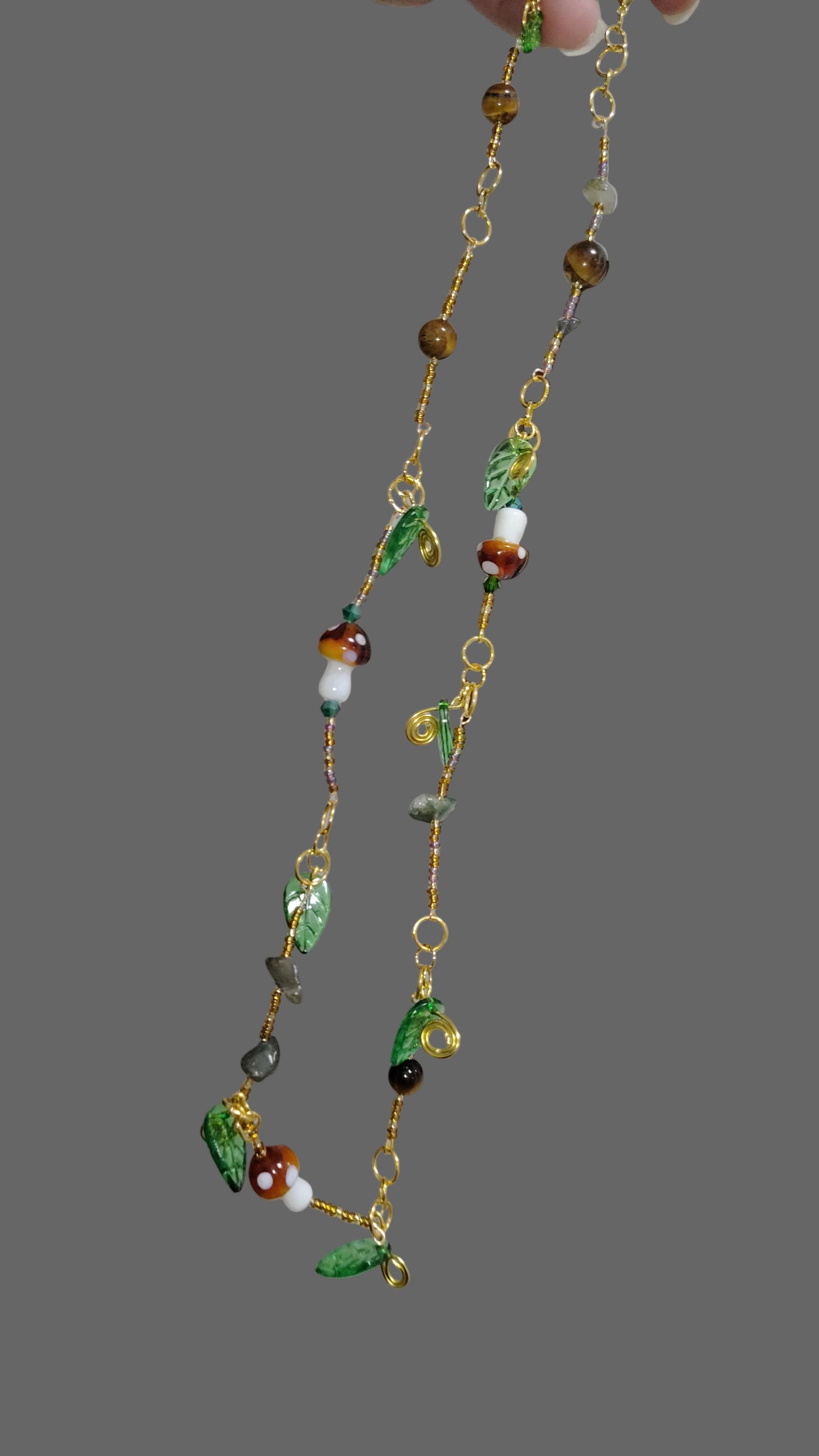 Woodland Wanderer™ Necklace | Handmade Whimsical Tiger's Eye Necklace